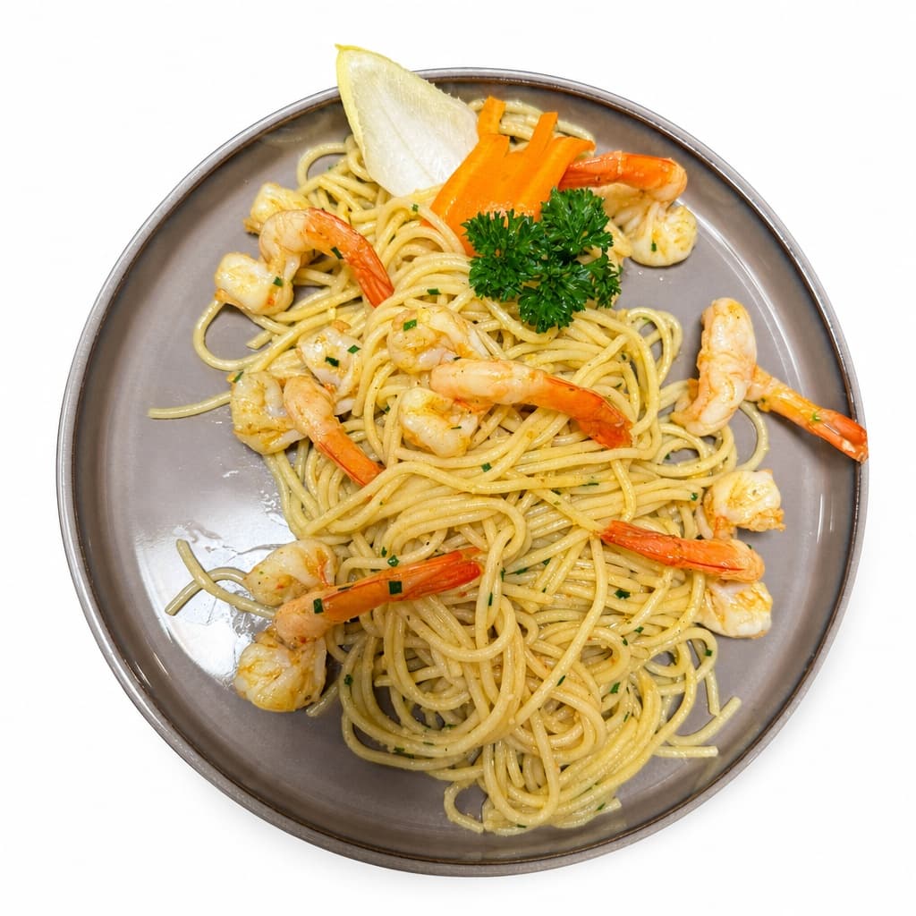Spaghetti mit Crevetten